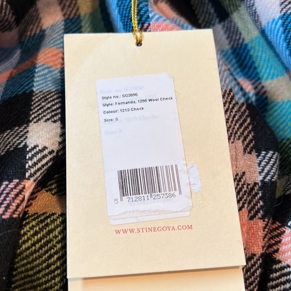 Stine Goya Fernanda Check MIDI Wool Coat Jacket - Picture 5 of 11